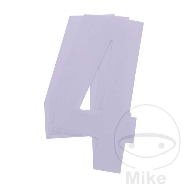 BLACKBIRD RACING Pack 3 pegatinas número 4 para moto 16X7.5 CM 711.24.56
