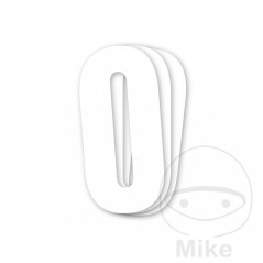 BLACKBIRD RACING Pack 3 pegatinas número 0 para moto 13X7 CM 711.24.62