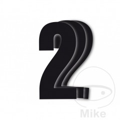 BLACKBIRD RACING Pack 3 pegatinas número 2 para moto 13X7 CM 711.24.65