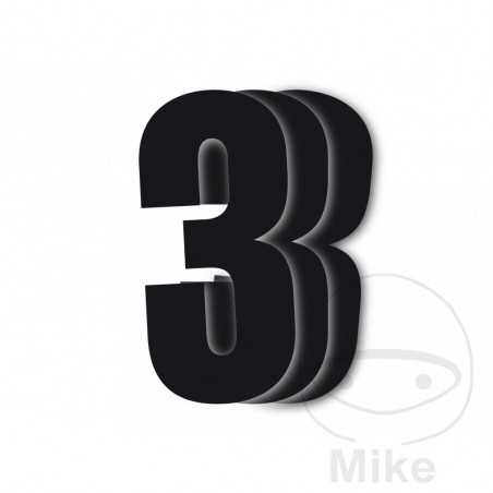 BLACKBIRD RACING Pack 3 stickers number for motorcycle 13X7 CM 711.24.66