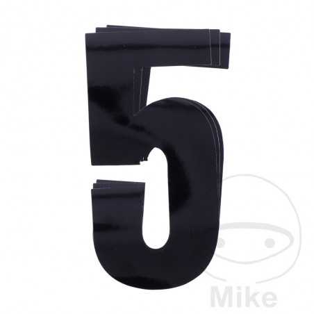 BLACKBIRD RACING Pack 3 pegatinas número 5 para moto 13X7 CM 711.24.68