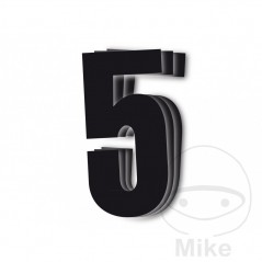 BLACKBIRD RACING Pack 3 pegatinas número 5 para moto 13X7 CM 711.24.68