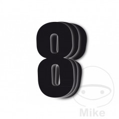 BLACKBIRD RACING Pack 3 pegatinas número 8 para moto 13X7 CM 711.24.72