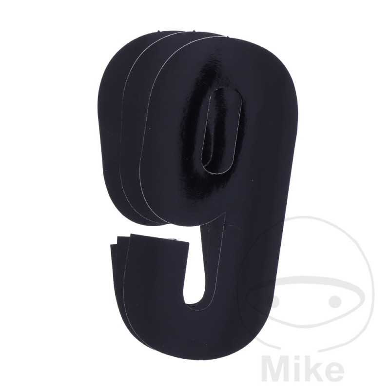 BLACKBIRD RACING Pack 3 pegatinas número 9 para moto 13X7 CM 711.24.73