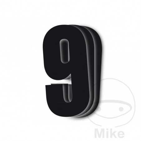 BLACKBIRD RACING 3 pack stickers number 9 for motorcycle 13X7 CM 711.24.73