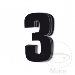 BLACKBIRD RACING Pack 3 pegatinas número para moto 16X7.5 CM 711.24.78