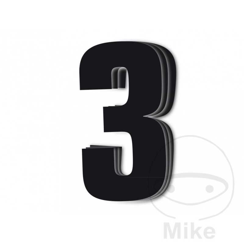 BLACKBIRD RACING Pack 3 stickers number for motorcycle 16X7.5 CM 711.24.78