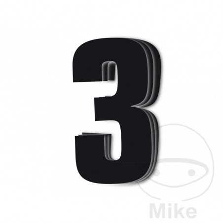 BLACKBIRD RACING Pack 3 stickers number for motorcycle 16X7.5 CM 711.24.78