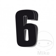 BLACKBIRD RACING 3 pack stickers number 6 for motorcycle 16X7.5 CM 711.24.81