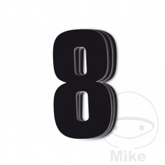 BLACKBIRD RACING Pack 3 pegatinas número 8 para moto 16X7.5 CM 711.24.83