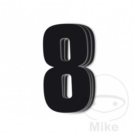BLACKBIRD RACING Pack 3 pegatinas número 8 para moto 16X7.5 CM 711.24.83