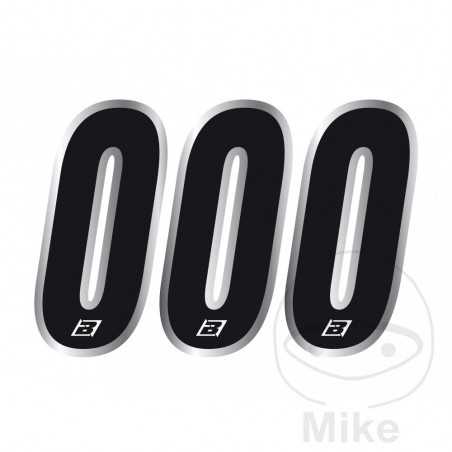 BLACKBIRD RACING Pack 3 stickers number 0 for motorcycle 15X7 CM 711.24.85