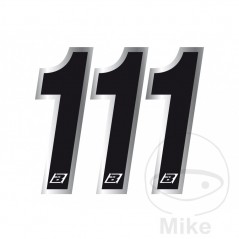 BLACKBIRD RACING 3 pack stickers number 1 for motorcycle 15X7 CM 711.24.86