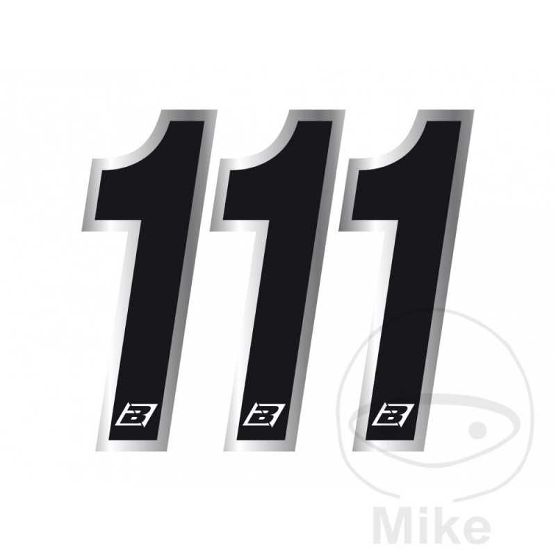 BLACKBIRD RACING 3 pack stickers number 1 for motorcycle 15X7 CM 711.24.86
