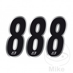 BLACKBIRD RACING 3 pack stickers number 8 for motorcycle 15X7 CM 711.24.93