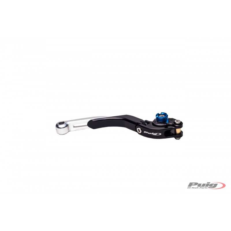 PUIG Maneta derecha freno cuerpo NEGRO extensible PLATA 14PN