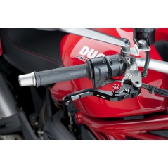Short right handle for brake, black body