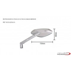 PUIG Espejo retrovisor izquierdo Hi-Tech 2 aluminio mecanizado CNC 6219