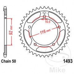 JT SPROCKETS Corona plato transmisión 41T P-530 Ø092 MM Ø116 727.46.08