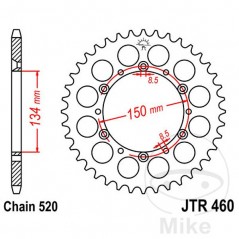 JT SPROCKETS Corona plato transmisión 50T P-520 Ø134 MM Ø150 727.64.13