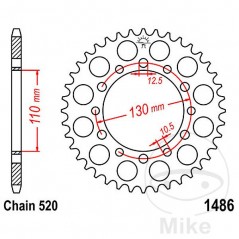 JT SPROCKETS Corona plato transmisión 40T P-520 Ø110 MM Ø130 727.55.06