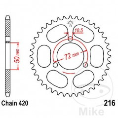 JT SPROCKETS Transmission plate crown 36T P-420 Ø50 MM Ø72 727.02.14