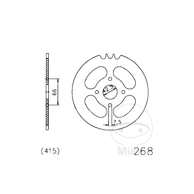 ESJOT Corona plato transmisión 50T P-415 Ø42.5 MM Ø066 727.46.24