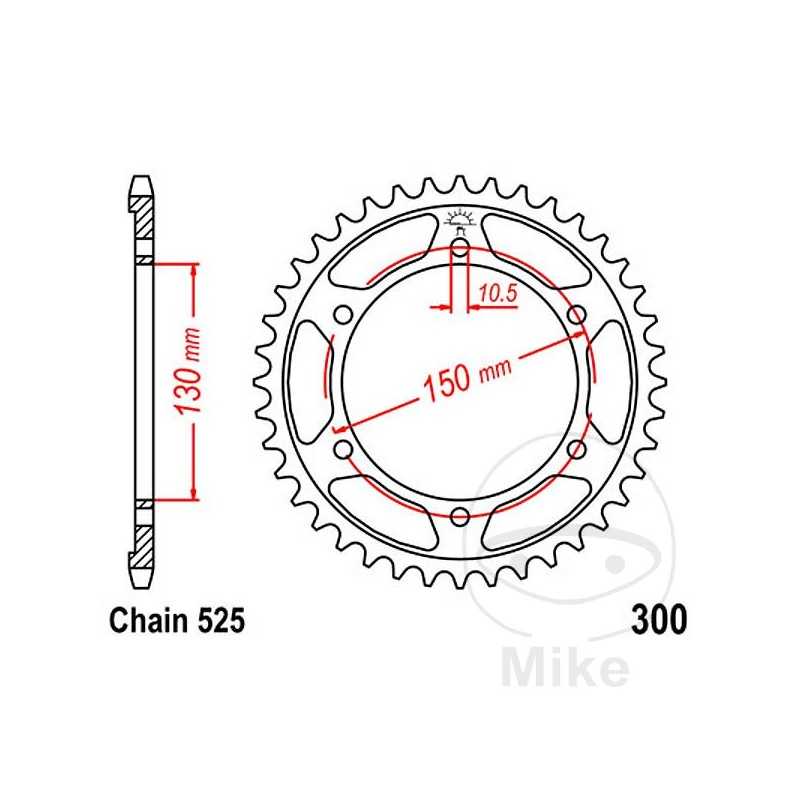 JT SPROCKETS Corona plato transmisión 42T P-52 ALTN: 7270720 727.03.82