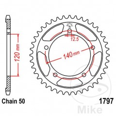 JT SPROCKETS Corona plato transmisión 41T P-530 Ø120 MM Ø140 727.67.28