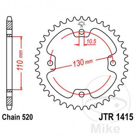 JT SPROCKETS Corona plato transmisión 38T P-520 Ø110 MM Ø130 727.60.82