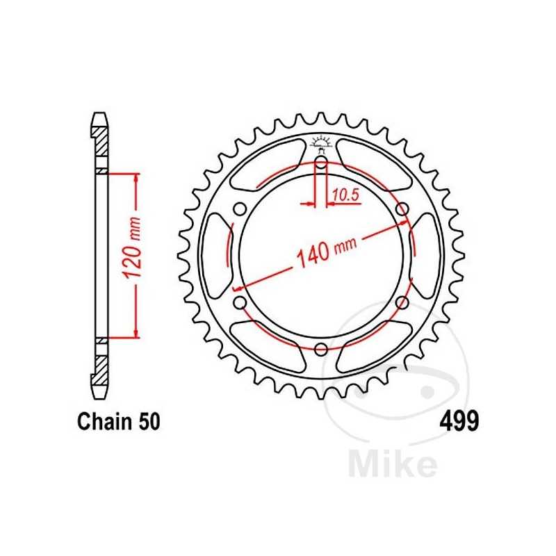 JT SPROCKETS Corona plato transmisión 48T P-530 Ø120 MM Ø140 727.47.98