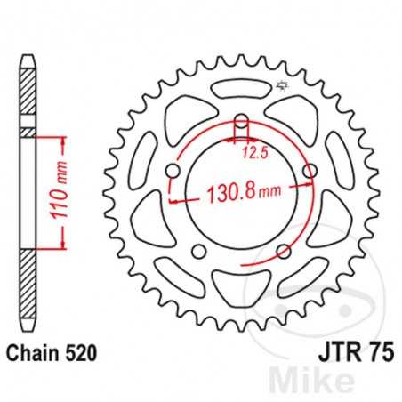 JT SPROCKETS Corona plato transmisión 44T P-520 Ø110 MM Ø130.8 727.06.08