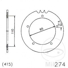 ESJOT Corona plato transmisión 42T P-415 Ø095 MM Ø110 727.06.71
