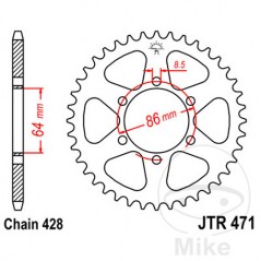 JT SPROCKETS Transmission plate crown 50T P-428 Ø064 MM Ø086 727.00.81