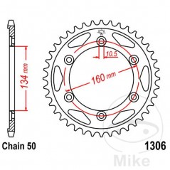 JT SPROCKETS Corona plato transmisión 40T P-530 ALTN: 7270639 727.63.71