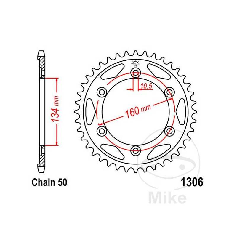 JT SPROCKETS Corona plato transmisión 40T P-530 ALTN: 7270639 727.63.71