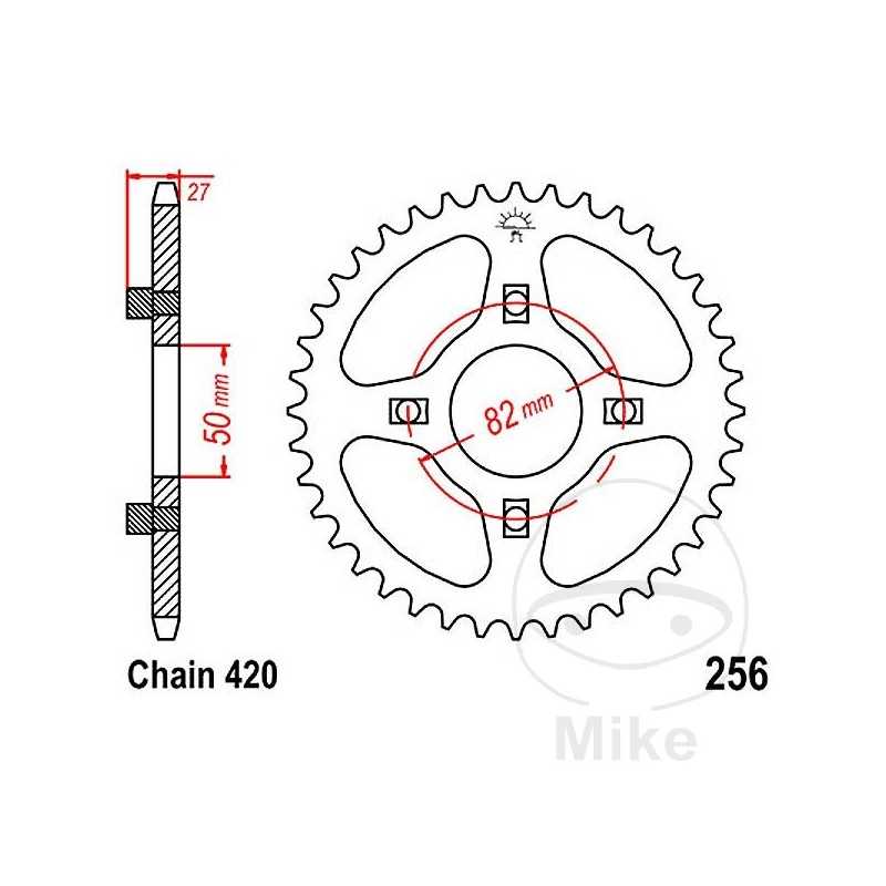 JT SPROCKETS Corona plato transmisión 36T P-420 Ø50 MM Ø82 727.37.37