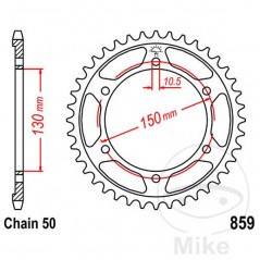 JT SPROCKETS Corona plato transmisión 47T P-530 Ø130 MM Ø150 727.49.47