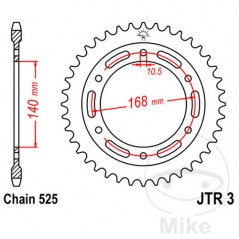 JT SPROCKETS Transmission plate crown 41T P-525 ALTN: 7270717 727.17.45