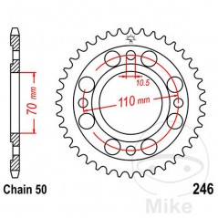 JT SPROCKETS Corona plato transmisión 37T P-530 Ø70 MM Ø110 727.29.58