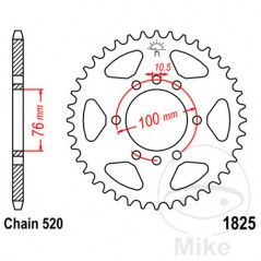 JT SPROCKETS Transmission plate crown 42T P-520 Ø076 MM Ø100 727.91.44