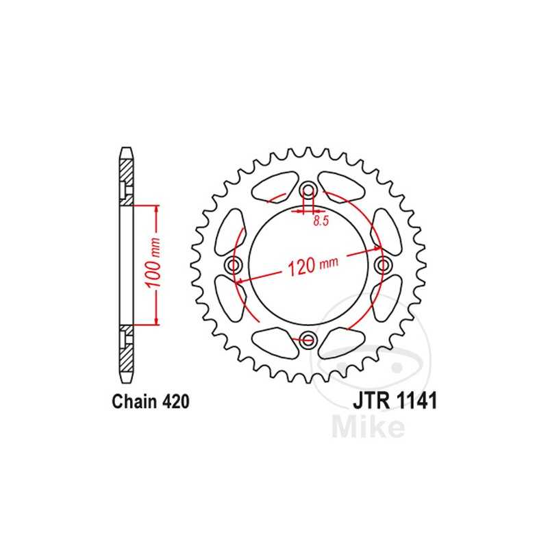 JT SPROCKETS Corona plato transmisión 60T P-428 Ø100 MM Ø120 727.11.91