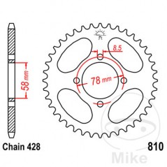 JT SPROCKETS Corona plato transmisión 46T P-428 Ø058 MM Ø078 727.24.04