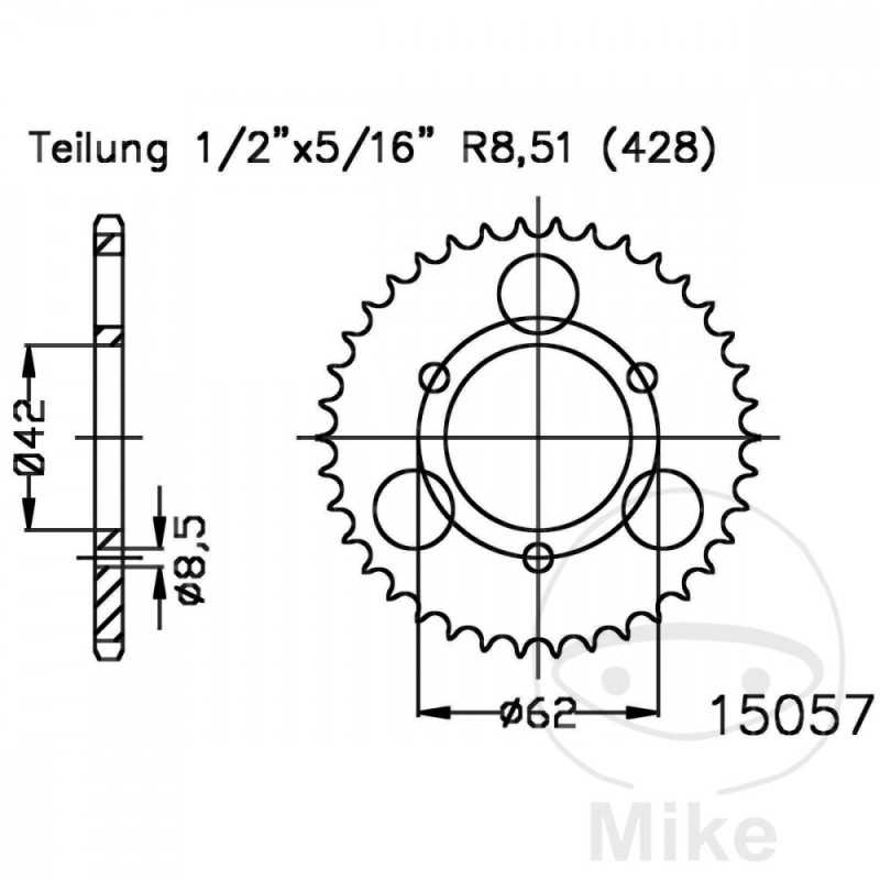 ESJOT Corona plato transmisión 32T P-428 Ø42 MM Ø62 727.03.92
