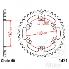 JT SPROCKETS Transmission plate crown 40T P-530 Ø110 MM Ø130 727.10.83