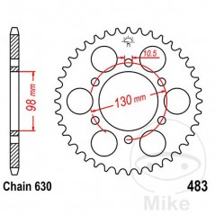 JT SPROCKETS Corona plato transmisión 33T P-630 Ø98 MM Ø130 727.21.72