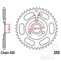 JT SPROCKETS Transmission plate crown 40T P-420 Ø29.2 MM Ø54 727.37.36
