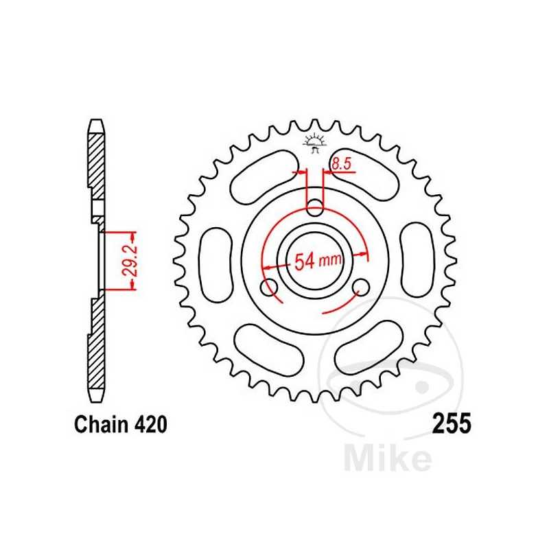 JT SPROCKETS Corona plato transmisión 40T P-420 Ø29.2 MM Ø54 727.37.36