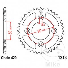 JT SPROCKETS Transmission plate crown 37T P-420 Ø58 MM Ø90 727.37.46