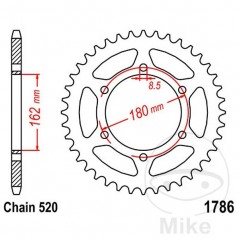 JT SPROCKETS Corona plato transmisión 52T P-520 Ø162 MM Ø180 727.33.02